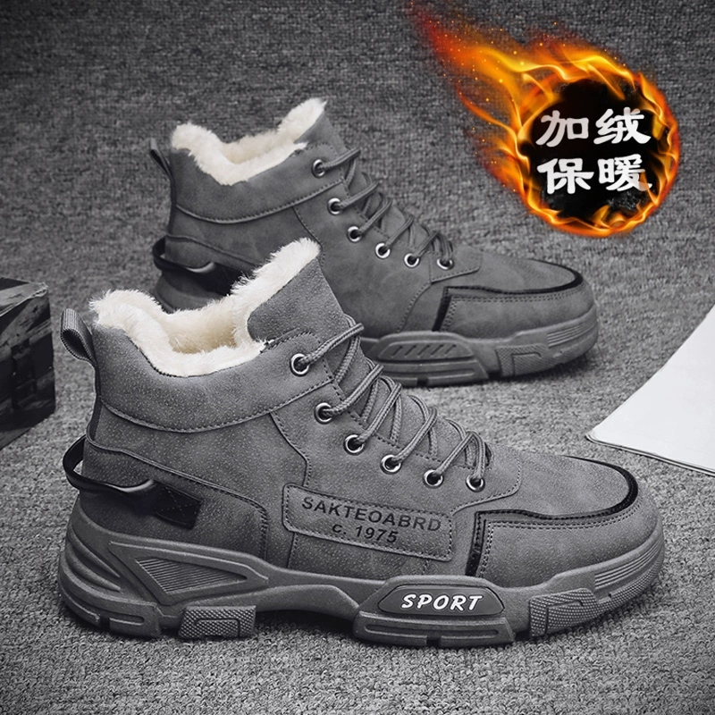 Мартенсы, ботинки, обувь, мужские утепляющие зимние ботинки с флисом