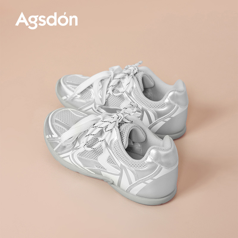 Augu Shi Deng plata zapatos de entrenamiento para mujeres 2025 nuevo verano función de suela gruesa zapatos descalzos ballet Gump zapatos deportivos