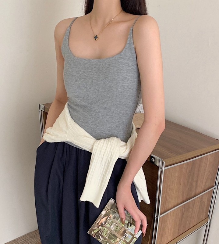 秋冬款吊带背心暖小艾702磨毛吊带保暖背心细肩带女修身内衣上衣|undefined