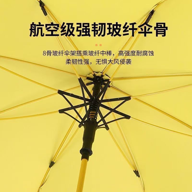 长柄雨伞自动大号双层太阳伞黑胶防晒弯柄防水套高尔夫直杆伞商务|undefined