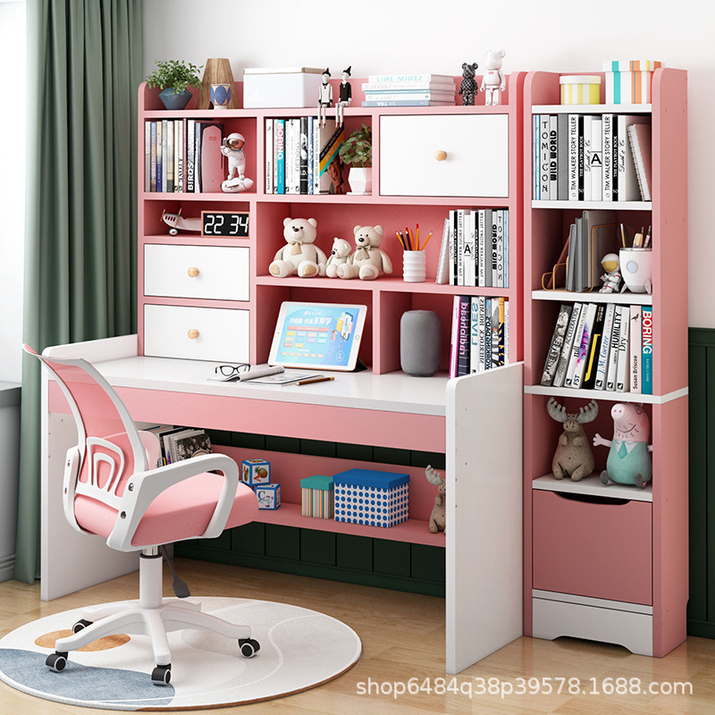 Children's Study Table Desk Primary School Students' Work Table Writing Desk Bedroom Study Computer Table and Chair Liftable suit