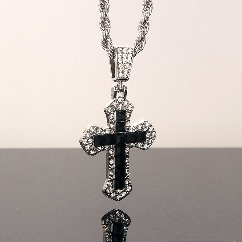 Multicolor Cross-Black/2.5*60cm Twist Chain