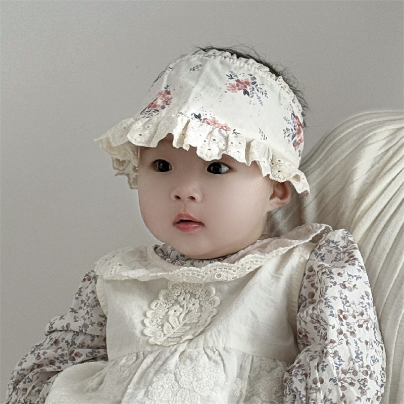 Sombrero de bebé Sombrero de neumáticos para bebés de verano Sombrero transpirable para recién nacidos delgado de algodón puro Sombrero de protección solar Sombra para mujer