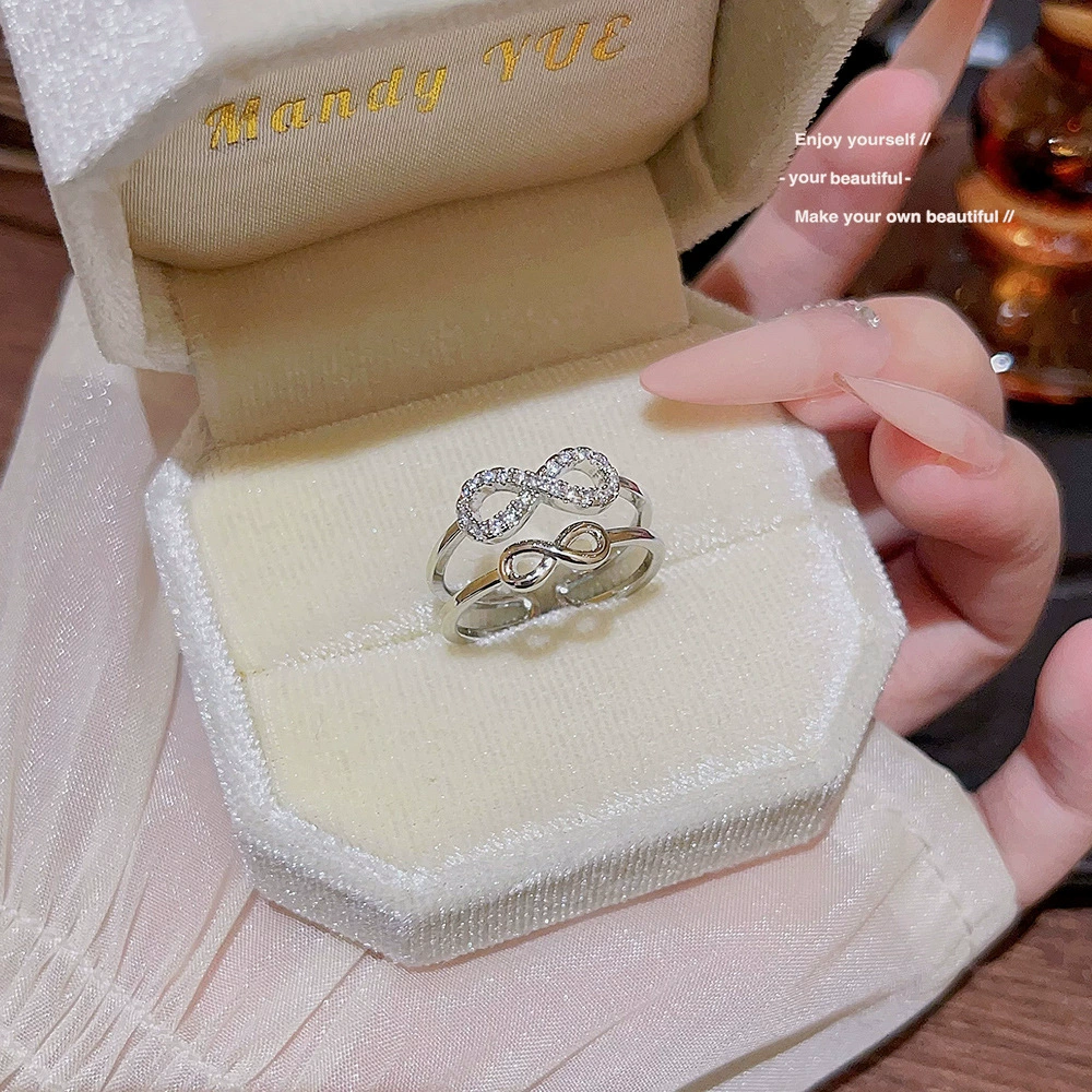 Маленькое дизайнерское кольцо с камнем, регулируемое обручальное кольцо, тренд сезона, стиль высокого качества, на указательный палец