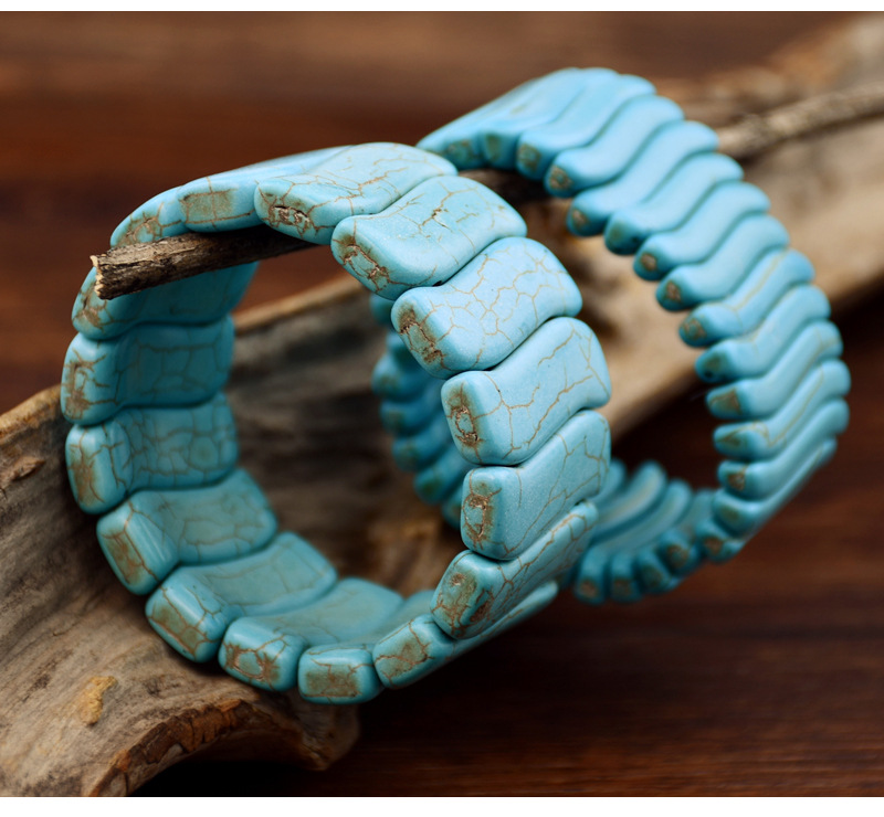 Ethnic Style Marble Turquoise Bangle display picture 3