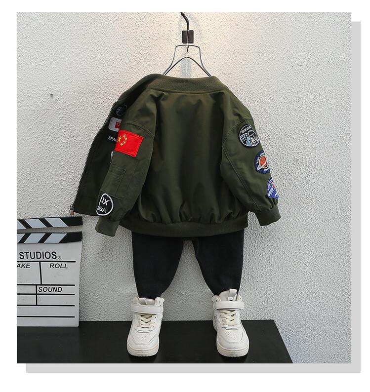 Veste d'uniforme militaire vide pour garçons, vêtements de printemps et d'automne 2023, nouveau beau haut pour enfants, tendance_voghion.com