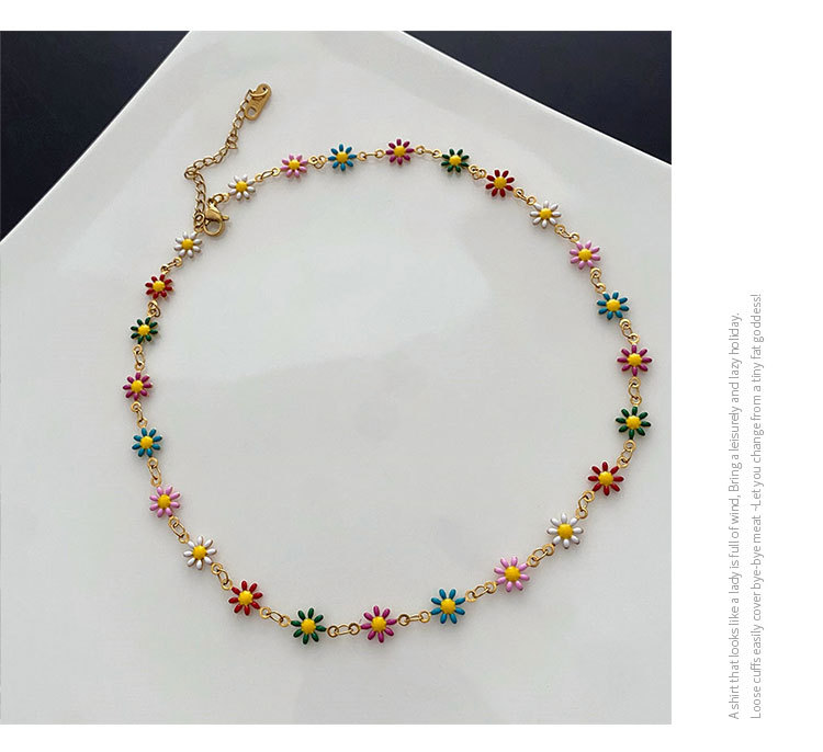 Flower Pattern Women's Gender Sweet Flower Copper Plating Bracelets Necklace