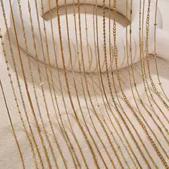 Cross-Border Versatile and Diverse Chain Snake Bone Embossed Chain Style Necklace Twist Chain Stainless Steel Plated 18K Gold Personalized Women
