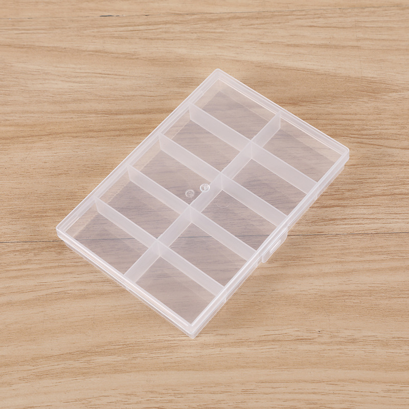 固定10格子長方形透明プラスチックppボックス部品ボックス火漆ワックス粒収納ボックスネイルアクセサリー整理ボックス|undefined