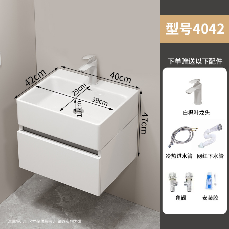 4042 lavabo elegante gabinete blanco grifo blanco