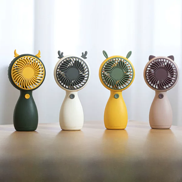 New Handheld Small Fan Portable with Rope Mini Printed Logo Student Outdoor USB Rechargeable Fan Wholesale