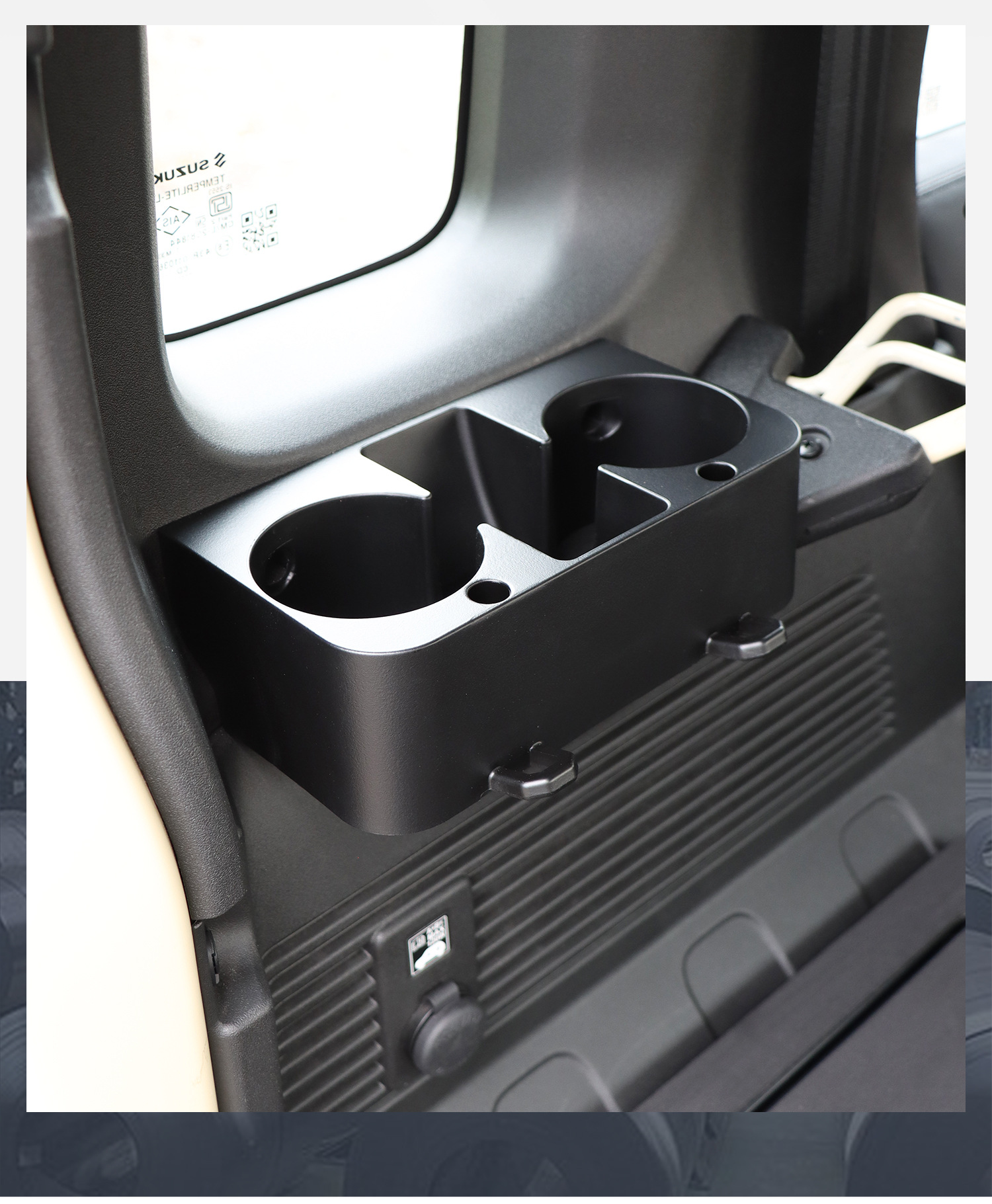 Rear Trunk Cup Holder for 23-26 Suzuki Jimny 5-Door Interior Modification
