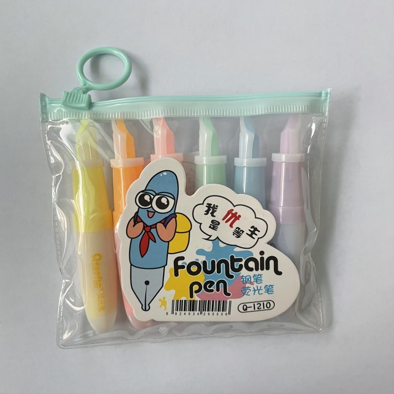 蛍光ペンミニ錠剤蛍光ペンカラー画重点ペンマーカーペン落書きペンカラーペン6色セット|undefined
