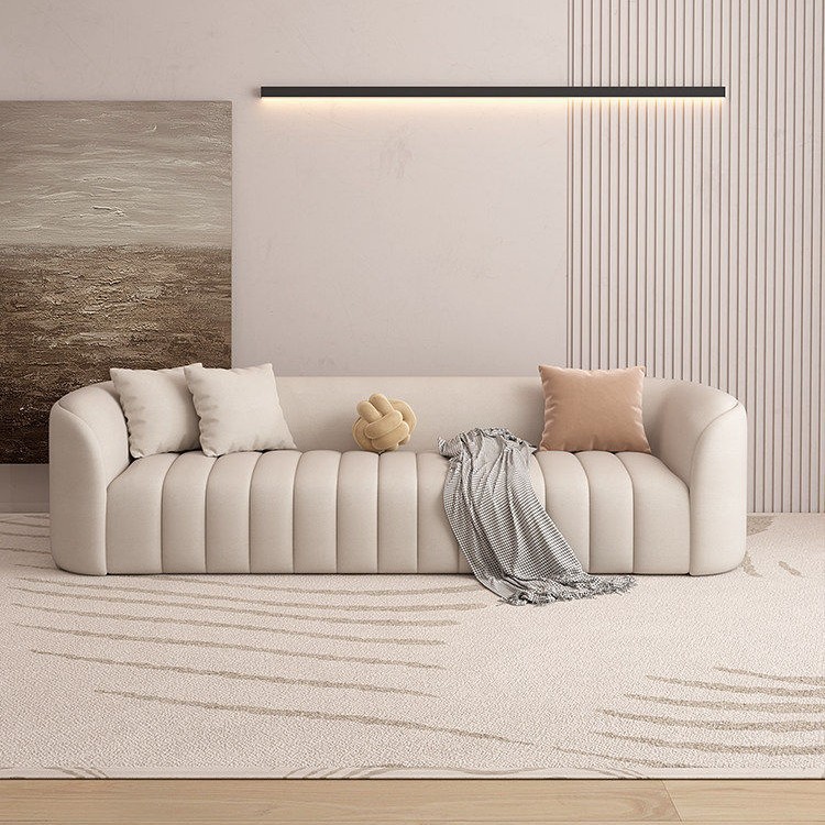 Sofá de sala de estar de lujo ligero tipo casa pequeña estilo de red de viento crema sala de recepción médica sala de belleza sala de descanso sofá mesa de té combinación image 8