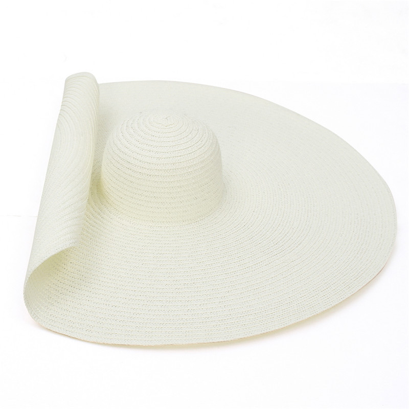 Damen Strohhut Mit Breiter Krempe Für Strand Und Sommerurlaub_voghion.com