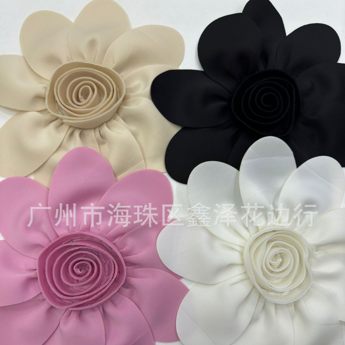 欧美立体大花朵 手工立体花瓣布贴 3D立体花大花泳衣服装补丁配饰