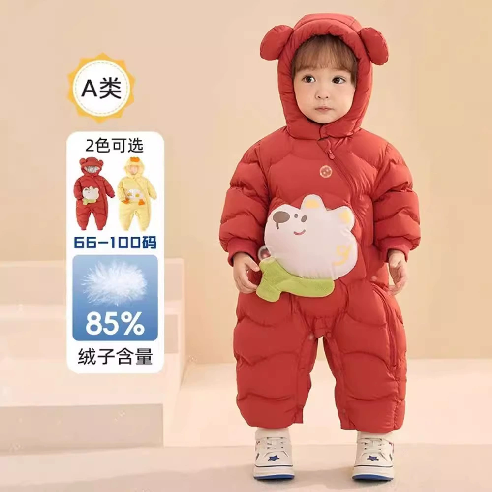Детский пуховый комбинезон 2024 зима новый утепленный и теплый комбинезон для малышей