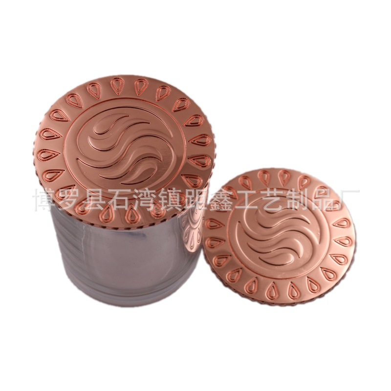 source Manufactor wholesale Metal Cup cover Kirsite candle Cup cover new pattern Aromatherapy bottle lid Metal Candlestick wholesale
