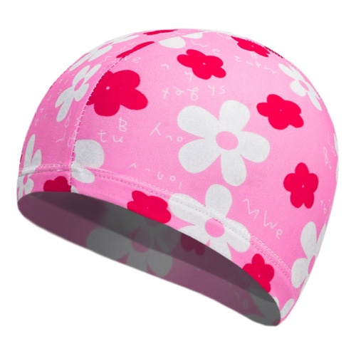 Yu swimming cap fabric does not strangle the head, children's comfortable ear protection, boys and girls hot spring cloth hat children's swimming equipment