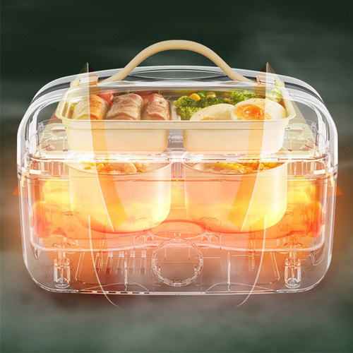 Factory wholesale 1.6L double-layer insulated smart lunch box, USB-powered electric heating lunch container, portable heated lunchbox