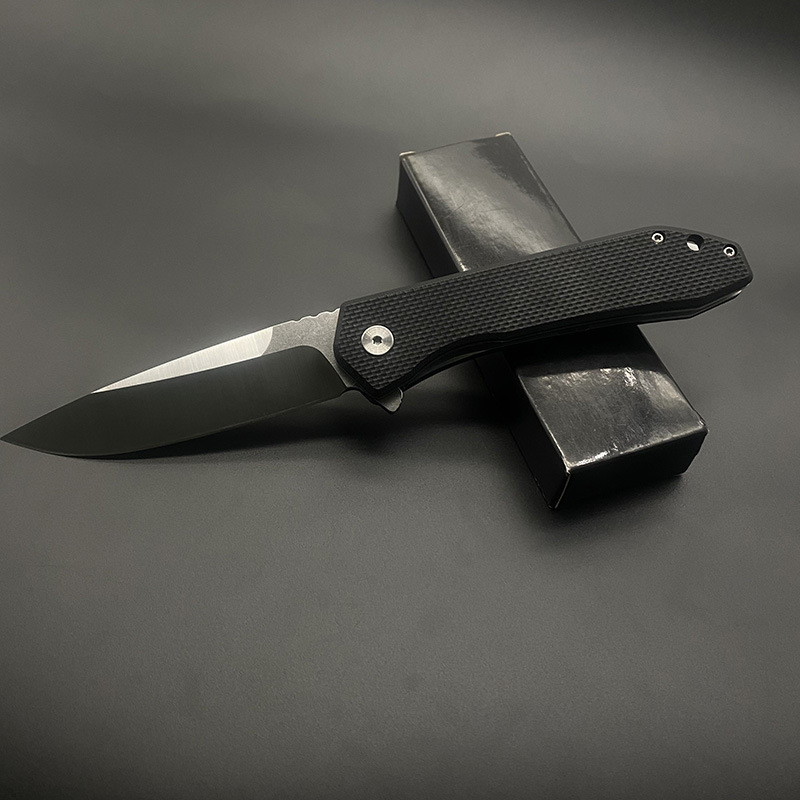 跨境新款折叠刀CNC高硬度G10小刀野外求生露营小刀口袋刀