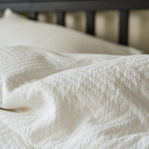Original ecological non-bleaching and dyeing Class A raw cotton jacquard pure cotton four-piece set simple cotton skin-friendly quilt cover bedding