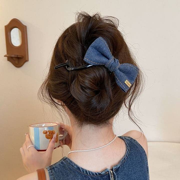 Gran arco clip de cabello de alta sensación clip de boca de pato nuevo clip de cabeza de mujer temperamento clip de tiburón clip de cabello