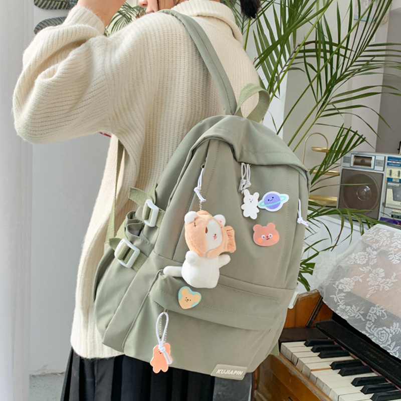Nueva mochila escolar de gran capacidad para estudiantes de Harajuku, mochila de moda fresca, mochila de estilo de herramienta, mochila de hombro
