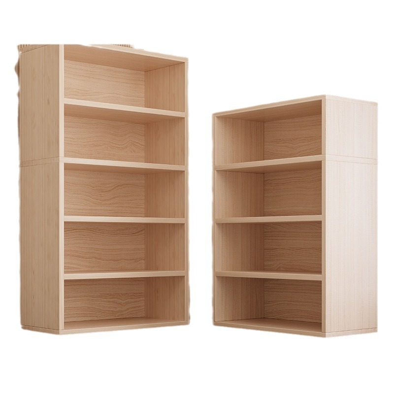 Estante de libros pequeño estante de almacenamiento multicapa de piso armario pequeño armario contra la pared de madera sólida gabinete bajo