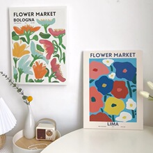 ins风北欧风装饰画 复古抽象线条挂画桌面相框画摆件挂画拍摄背景