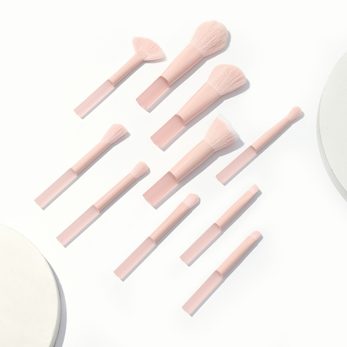 Lady Artificial Fiber Plastic Handgrip Makeup Brushes 1 Set display picture 3