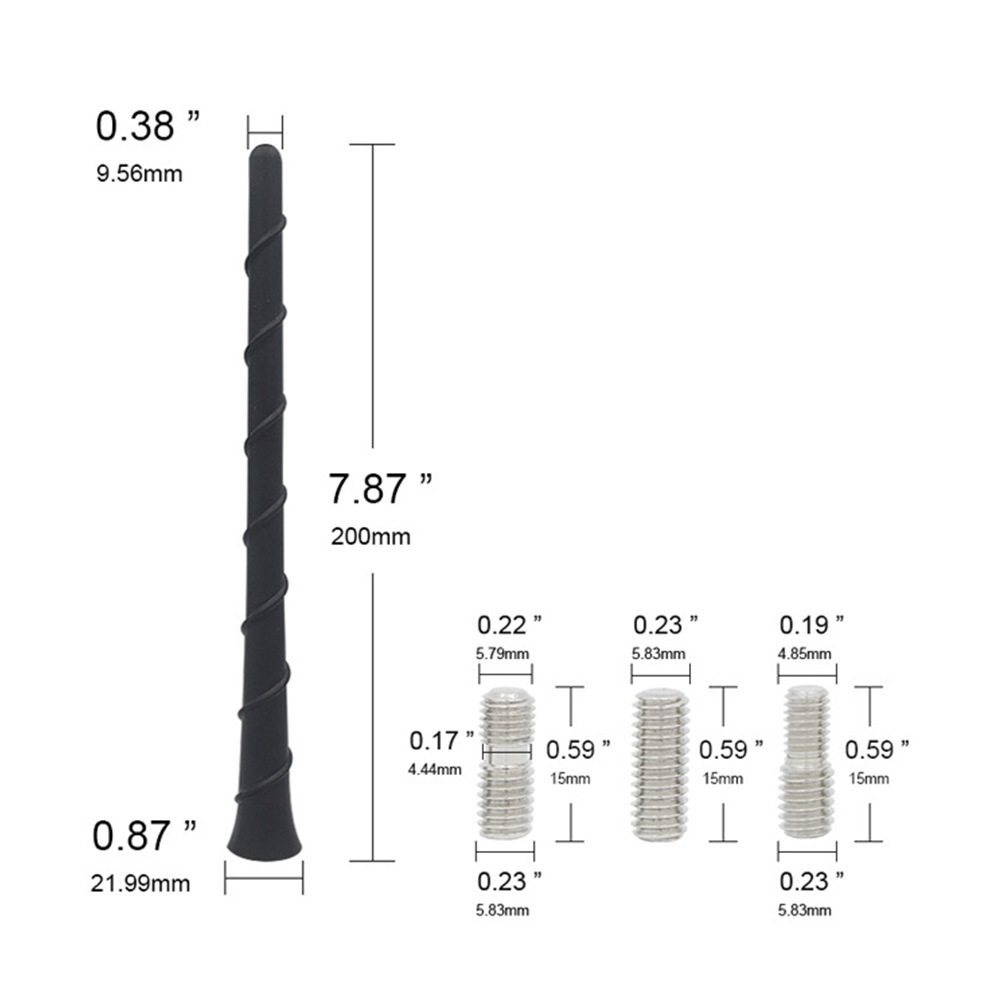 8inch Spiral Antenna Mast Suitable for Ford F150 Dodge Ram Vehicle Antenna