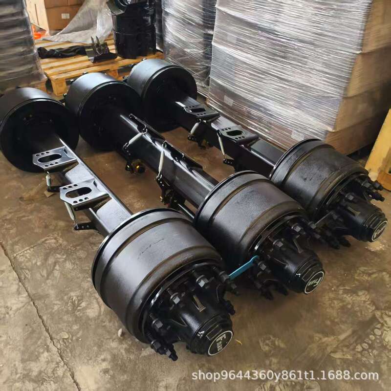 Semi-Trailer American-Style Trailer Axle 16-Ton Axle with Built-In Drum Brake Rear Axle Parts Axle 220 Widened Brake Pads
