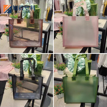 透明pvc手提袋定制网红化妆品礼品袋学习用品收纳pvc包宁波加工厂