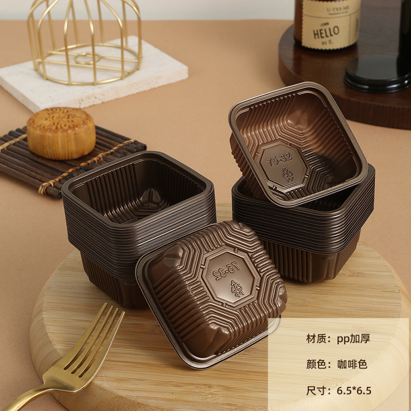 Producto titular de la torta de La Luna engrosada titular de la parte inferior de la torta de la yema de huevo caja de la ampolla caja de embalaje bandeja de plástico de calidad alimentaria al por mayor