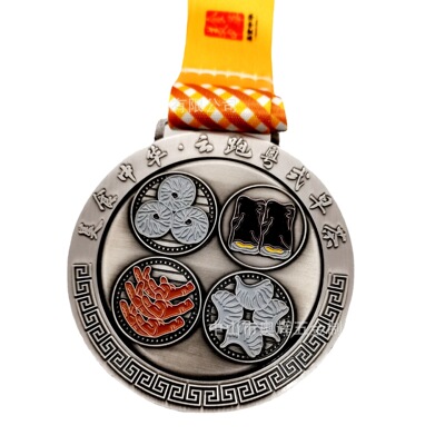 Gold and Silver activity medal make Bicycle sports meeting Marathon match Medal epidemic situation Medals