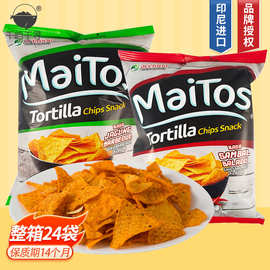 印尼进口食品 Maitos香辣味玉米片70g膨化休闲网红零食小吃批发