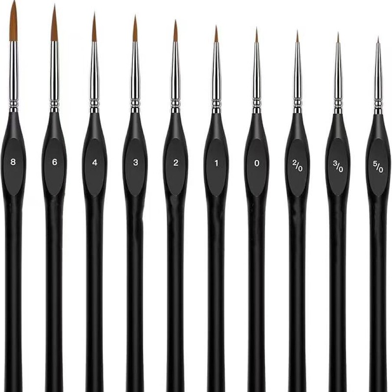 Cross-Border Wolf Hair Hook Line Pen Acrylic Gouache Digital Art Chinese Oil Paint Brush Manufacturer Wholesale Nail Art Hook Line Pen