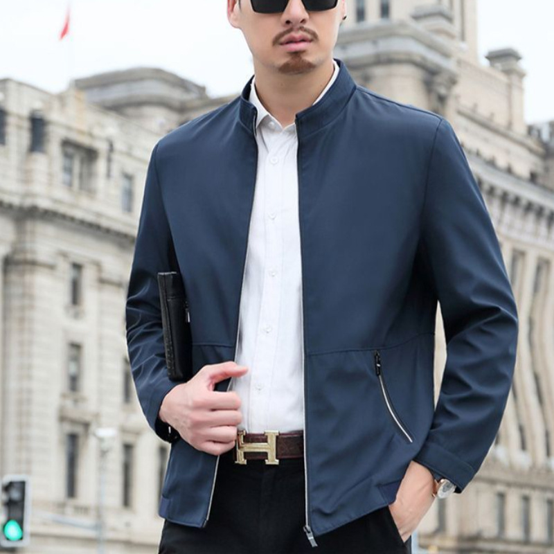 2026 Spring/Autumn New Collection: Men's Lightweight Stand-Collar Casual Jacket, Middle-Aged and Elderly Men's Outerwear 2026 Spring/Autumn New Collection: Men's Lightweight Stand-Collar Casual Jacket, Middle-Aged and Elderly Men's Outerwear