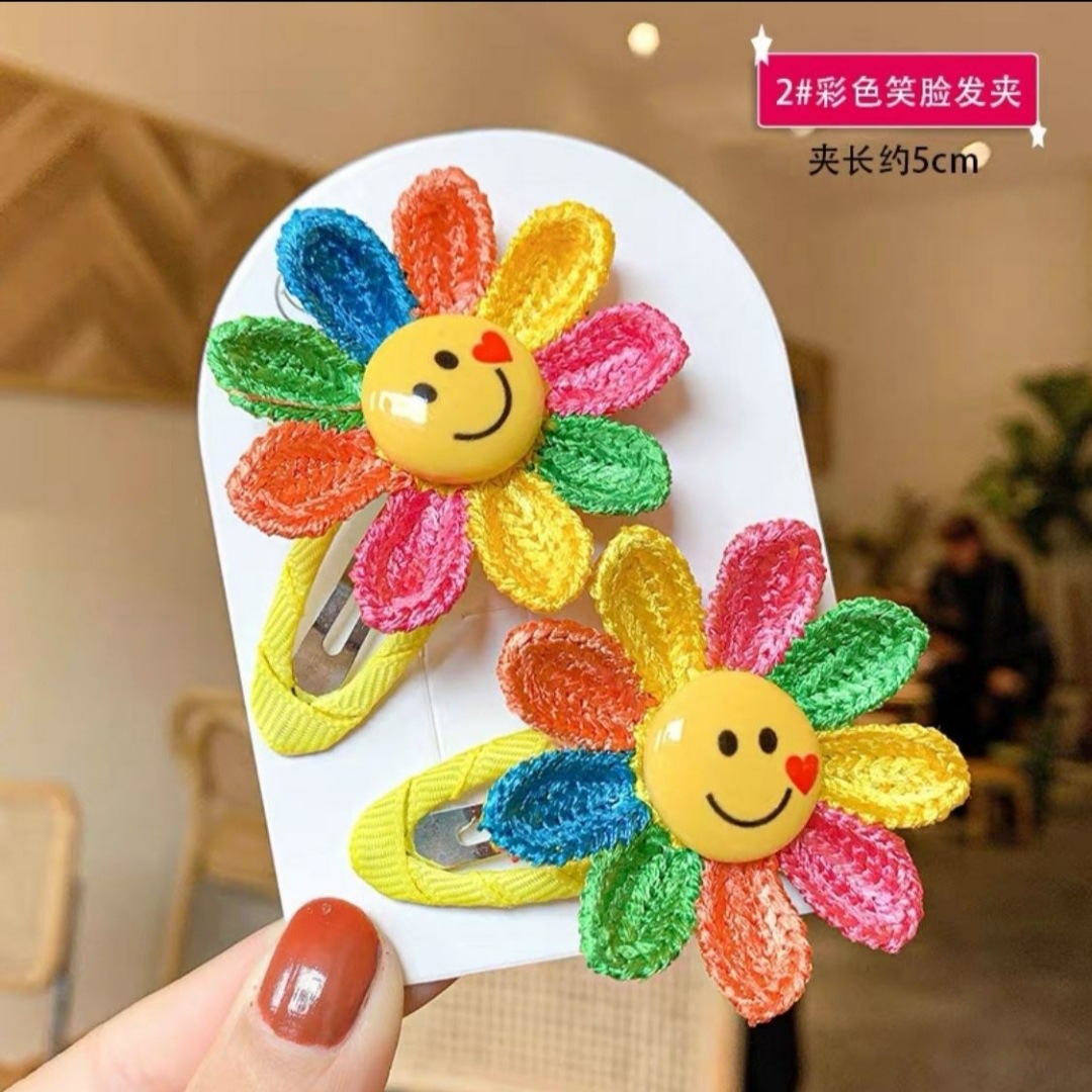 七彩向日葵发夹发圈