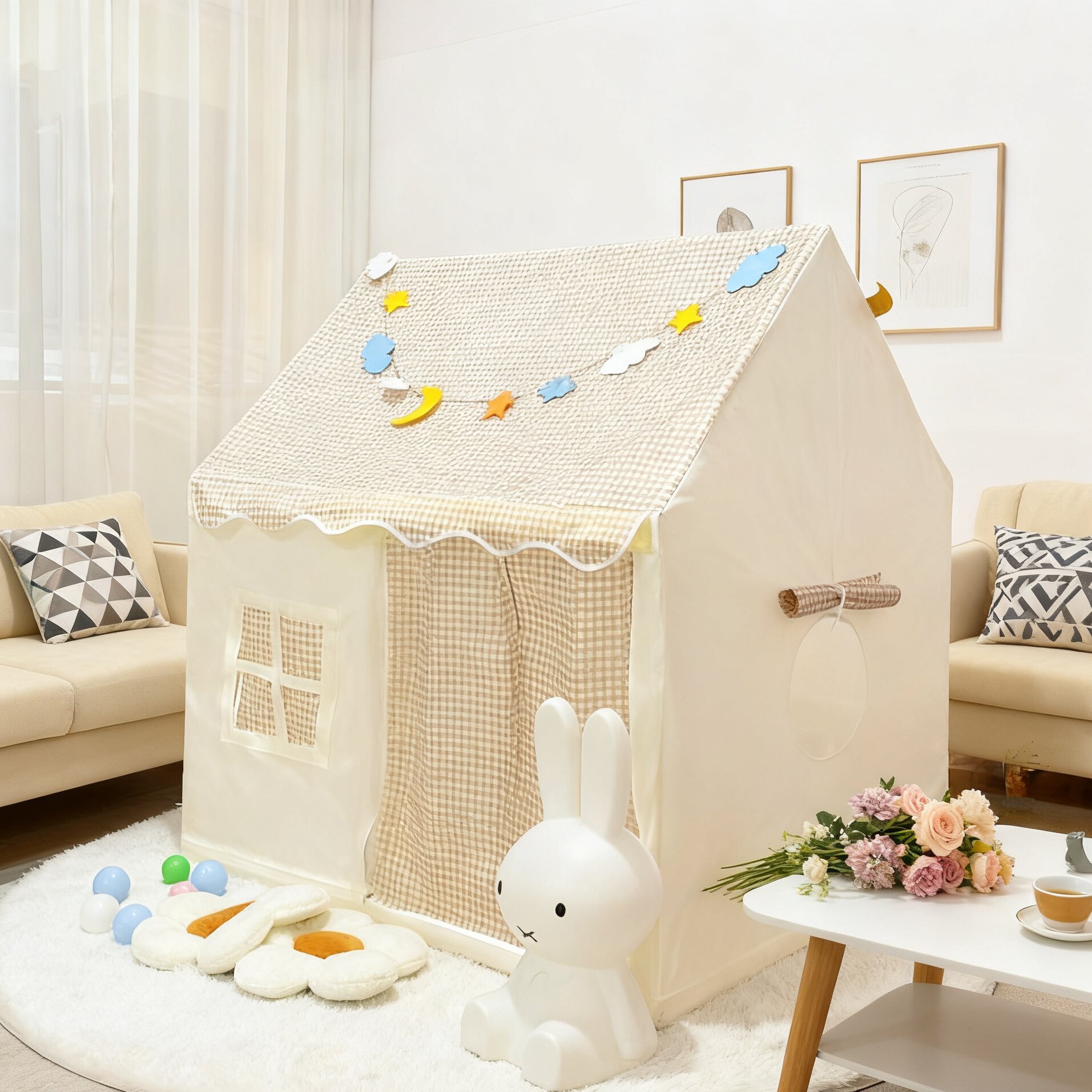 Procesamiento personalizado tienda de campaña para niños princesa castillo secreto casa de juegos bebé cama interior portátil pequeña tienda de campaña