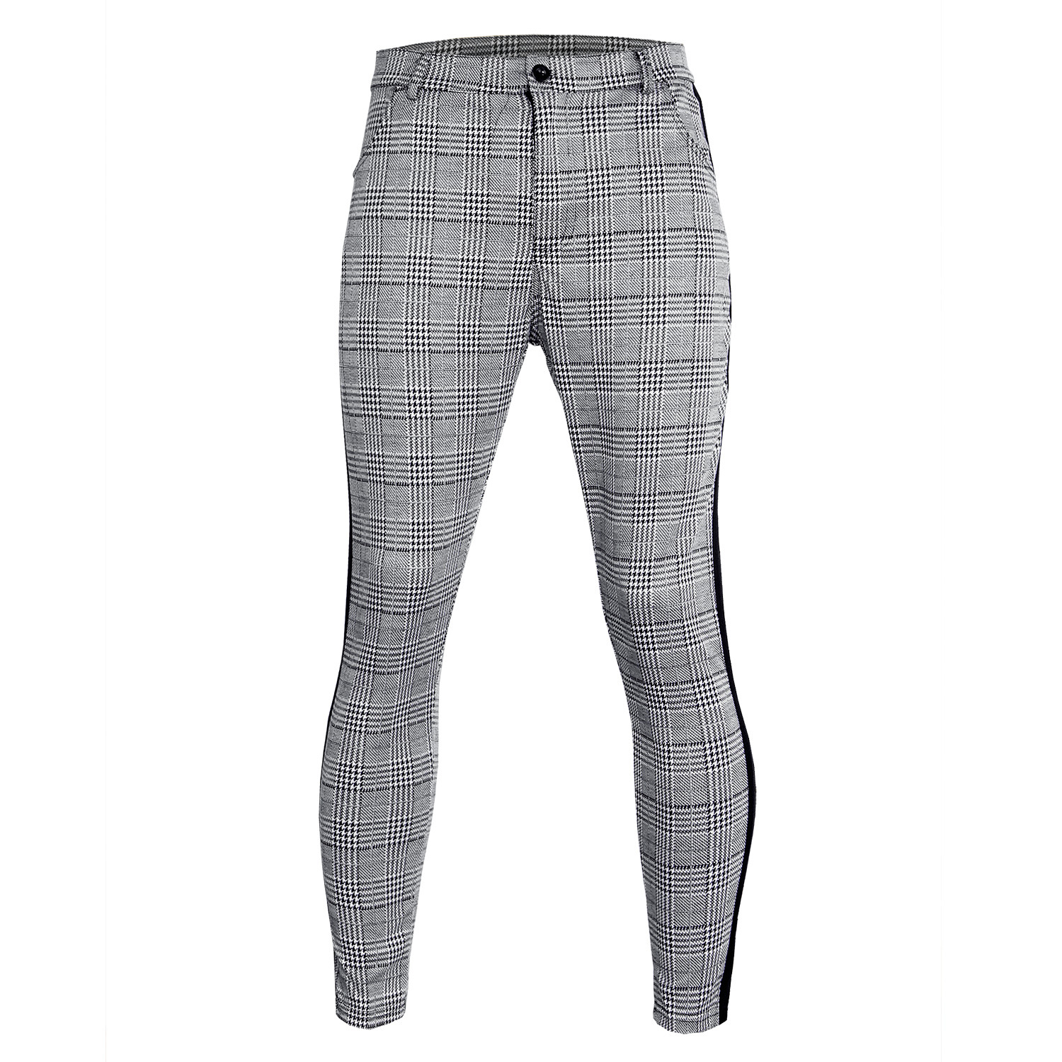 Casual broek heren - geruite broek in streetwear stijl_voghion.com