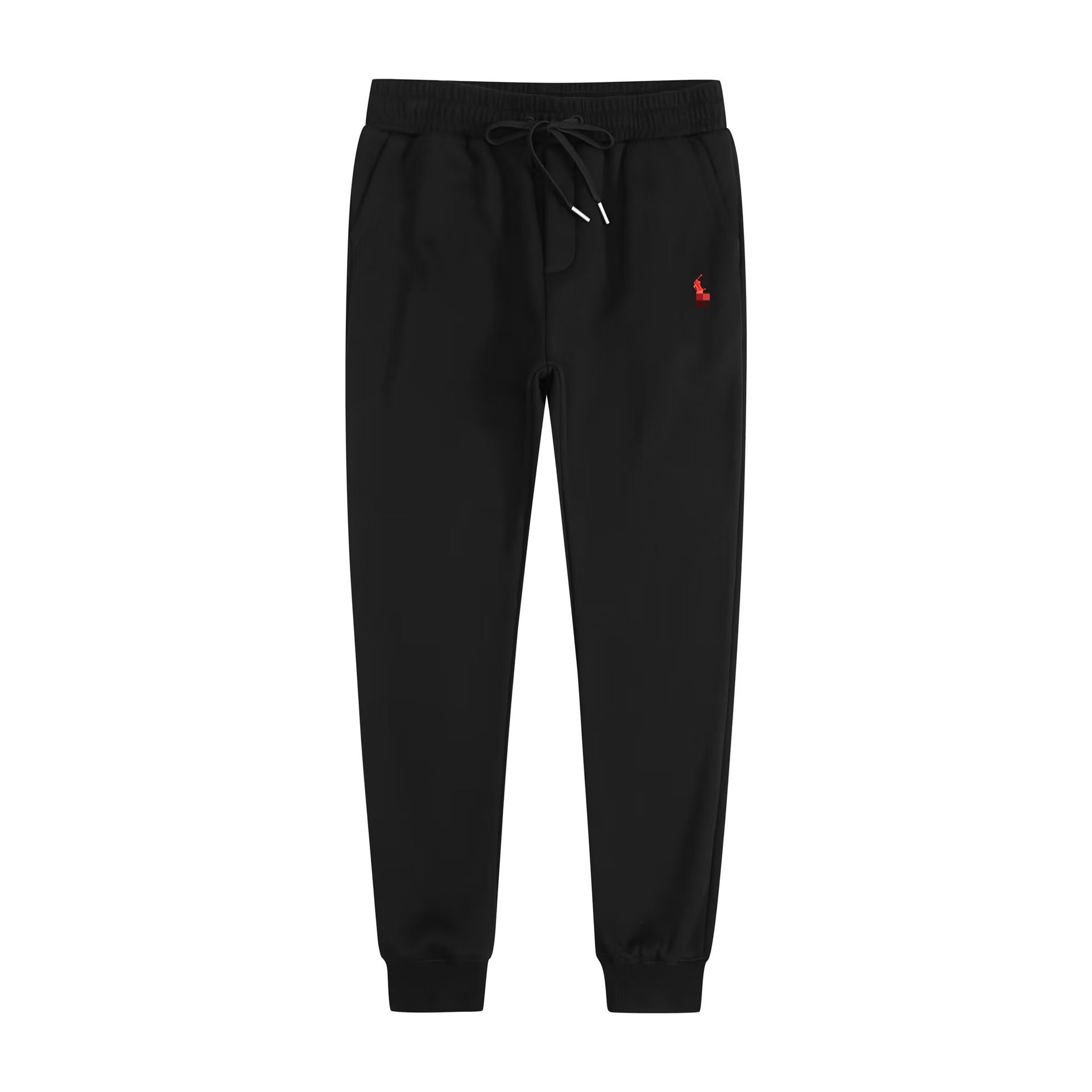 Black pants-red label