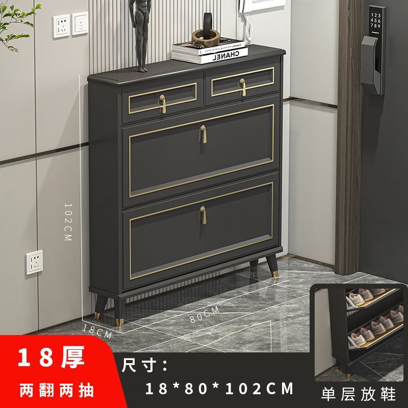 Nuevo modelo 2026, zapatero ultrafino de estilo lujoso y popular con tapa abatible para la entrada del hogar, tendencia en TikTok.