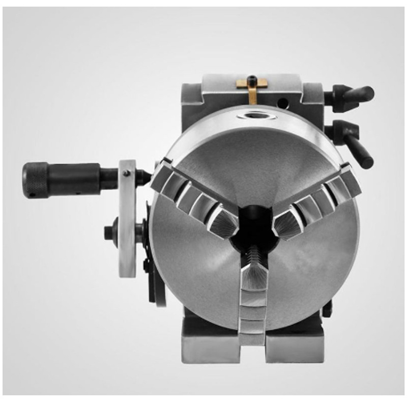 BS - 0 5 pulgadas 3 garras mandril conjunto de cabeza de indexación precisión semicircular cabeza de indexación fresadora giratoria