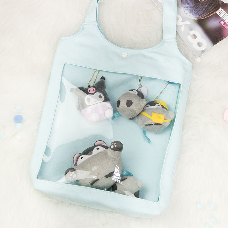 투명 가방 통증 가방 핸드백 보조 주변 장치 대용량 캔버스 디스플레이 가방 20cm 아기 가방 젤리 가방