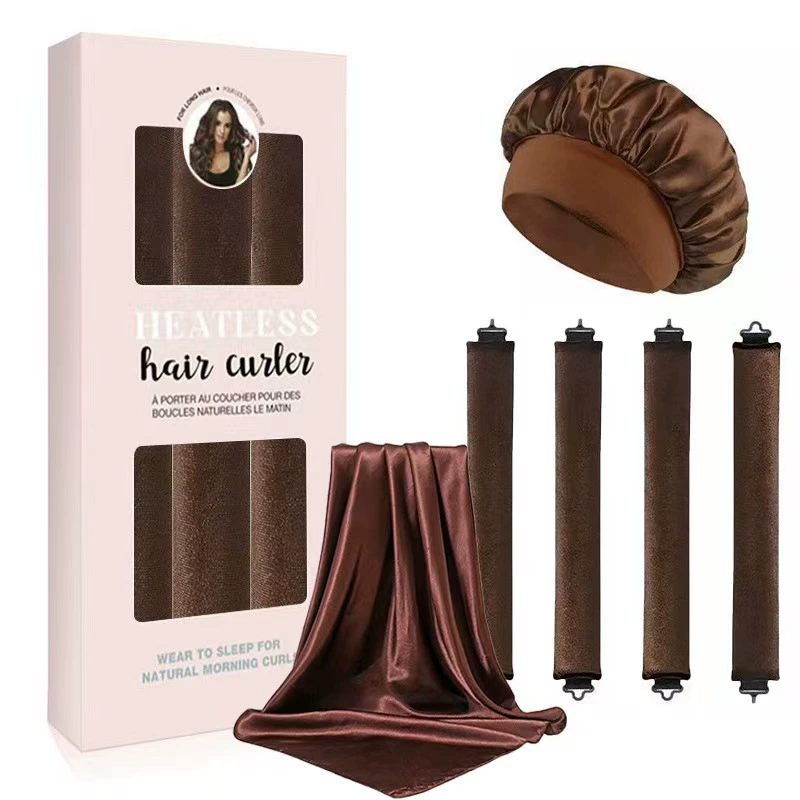 3-hook velvet hair curlers, big-wave sleep rollers set, multi-piece plush curling rods