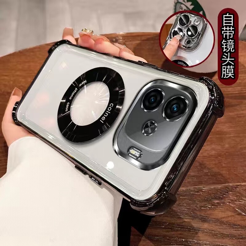 For vivoiqooz9turbo phone case new four corners drop-proof s20s19 silicone y35y36y37 plating