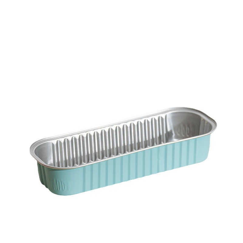 200ml cajas de aluminio de durian horneadas cajas de aluminio de tira larga cajas de papel de aluminio gruesas cajas de sushi rectangulares gruesas desechables