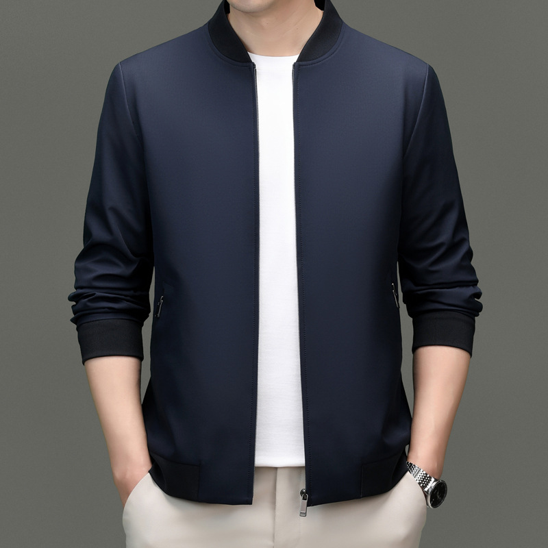 2025 New Spring and Autumn Baseball Collar Men's Jacket Cadre Jacket genuine goods Casual Cardigan Jacket Top Men's Wear